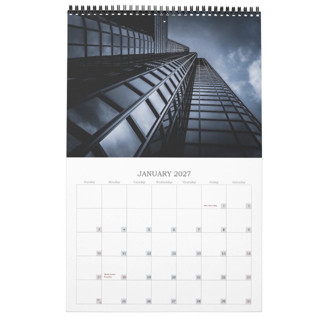 M A N  -  M A D E CALENDAR (Jan 2027)