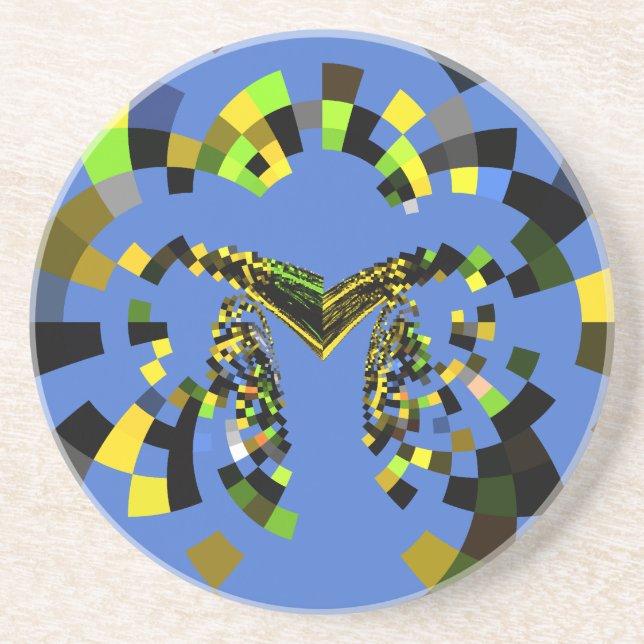 M Blue Drink Coaster (Front)