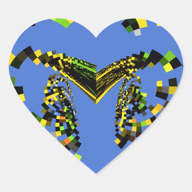 M Blue Heart Sticker (Front)