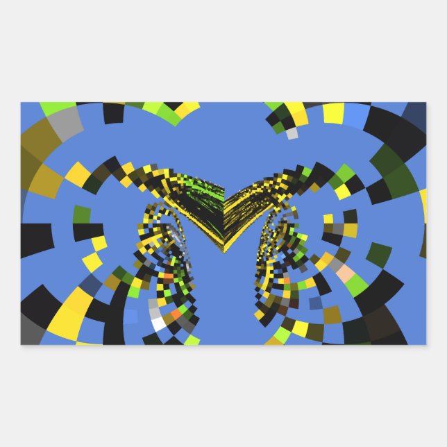 M Blue Rectangular Sticker (Front)