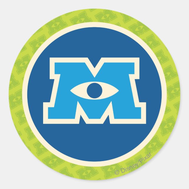 M Circle Logo Classic Round Sticker (Front)