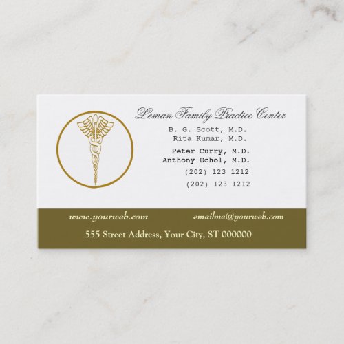 M.D. Doctors Medical Office &amp; Appointment Business Cards
