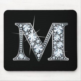 "M" Diamond Bling Mousepad