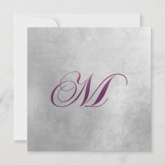 M Elegant Monogram Invitation