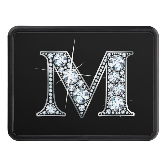 M Faux-"Diamond Bling" Hitch Cover (Front)
