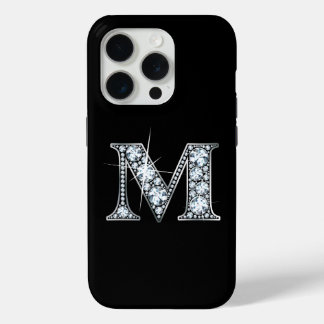M Faux Diamond Monogram iPhone 15 Pro Case