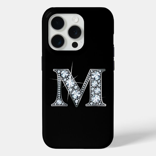 M Faux Diamond Monogram Case-Mate iPhone Case (Back)