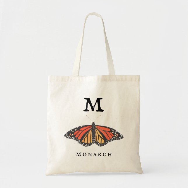 "M" for Monarch and Ladybug  Tote Bag (Front)