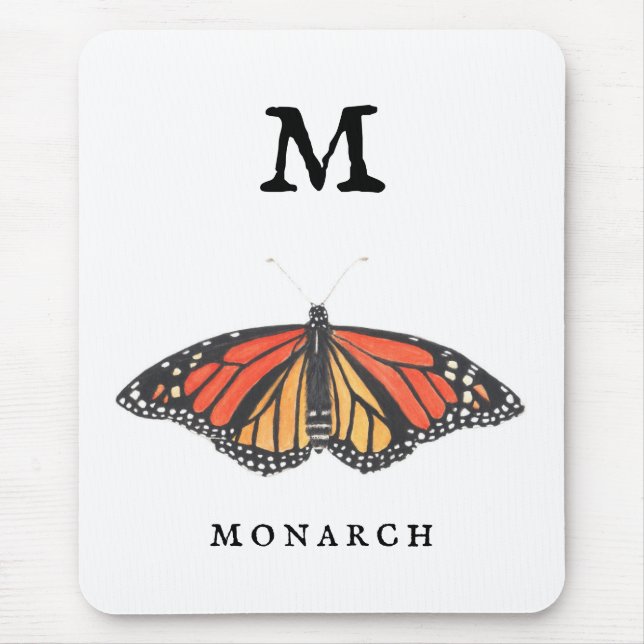 "M" for Monarch  Mouse Pad (Front)