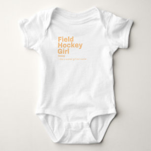 m Girl - Field Hockey Baby Bodysuit