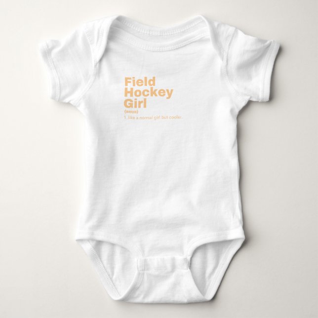 m Girl - Field Hockey Baby Bodysuit (Front)