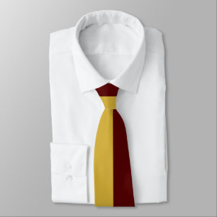 M Gold Color with Maroon Color Combined Design Neck Tie