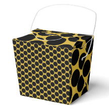 M Gold with Black Dot Style Take Out 3x2.25x3.125