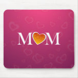 M heart M, Pink/Orange Mom Gift Mouse Pad