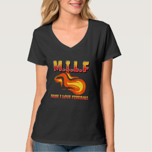 M I L F Man I Love Fireball Eclipse  Saying Quote T-Shirt