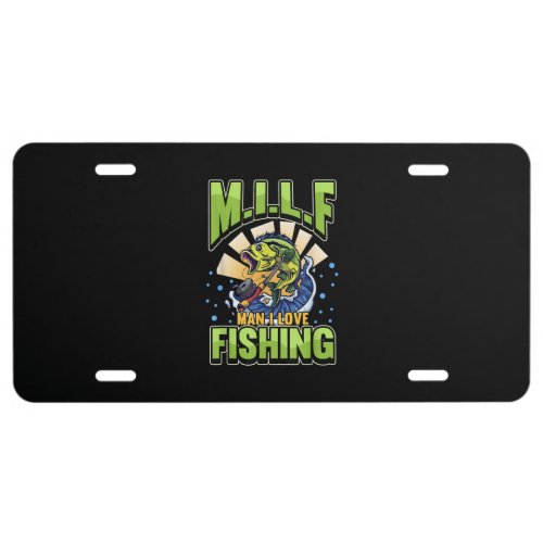 MILF Man I Love Fishing Fisherman License Plate