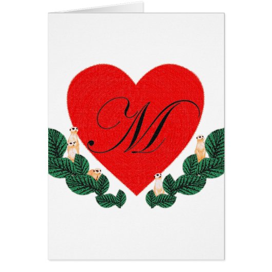 M in a heart cards (Front)