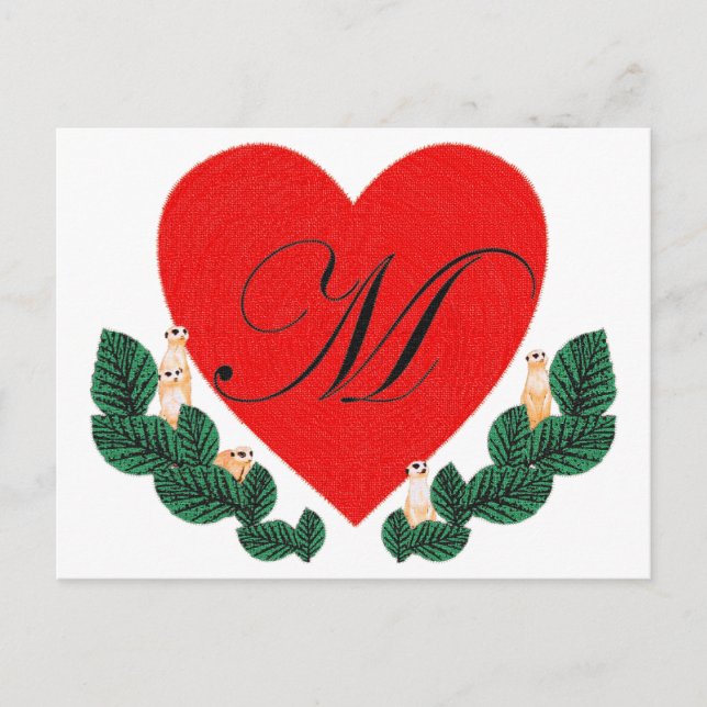 M in a heart postcard (Front)