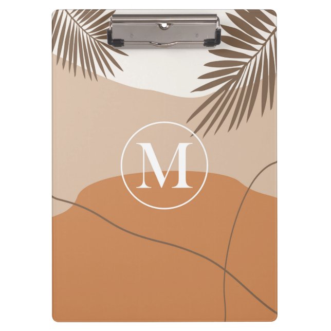 M - Initial Monogram Letter M Abstract Design Clipboard (Front)
