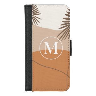 M - Initial Monogram Letter M Abstract Design iPhone 8/7 Wallet Case