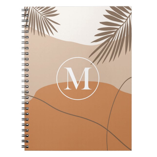 M - Initial Monogram Letter M Abstract Design Notebook (Front)