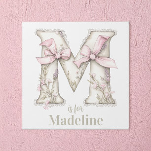 M is for Custom Name Whimsical Letter Art