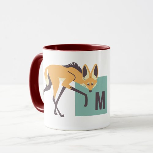 M is for Maned Wolf papaya Mug