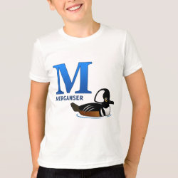 M is for Merganser Kids' American Apparel Fine Jersey T-Shirt