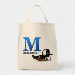 M is for Merganser Grocery Tote