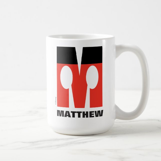 M is for Mickey | Add Your Name Coffee Mug (Right)