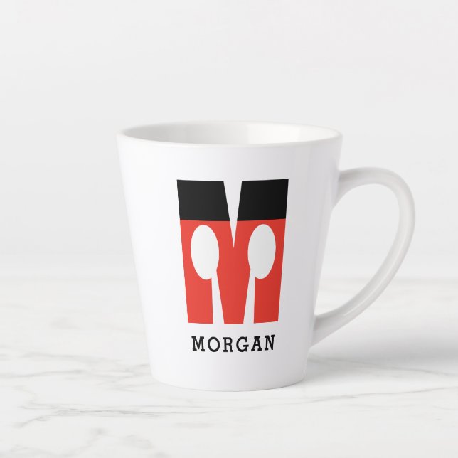 M is for Mickey | Add Your Name Latte Mug (Right)