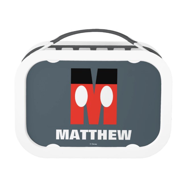 M is for Mickey | Add Your Name Lunch Box (Front)