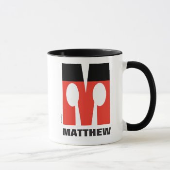 M Is For Mickey | Add Your Name Mug by DisneyLogosLetters at Zazzle