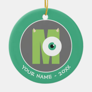 M is for Mike   Add Your Name Ceramic Ornament