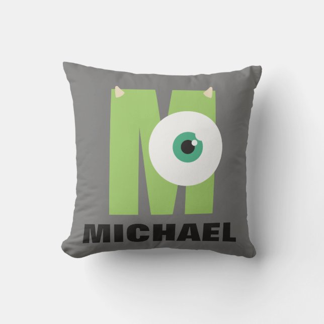 M is for Mike | Add Your Name Throw Pillow (Front)