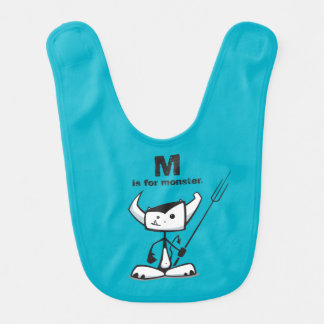M is for Monster Baby Bib