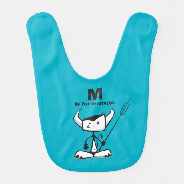 M is for Monster Baby Bib (Front)