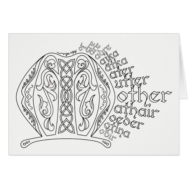 M is for Mother Color-in Card (Front Horizontal)