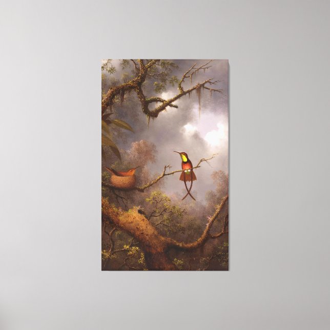 M. J. HEADE - Crimson Topaz Hummingbirds (1870-83) Canvas Print (Front)