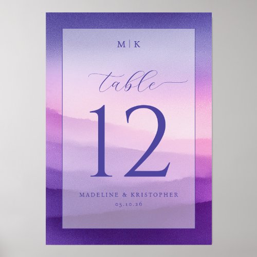 M K Romantic Gradient Serif