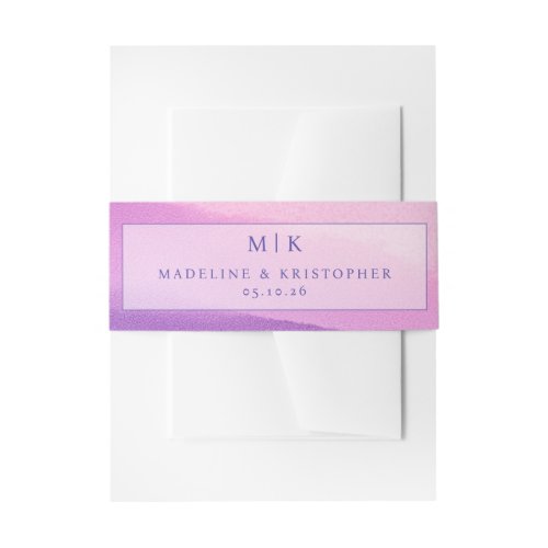 M K Romantic Pink Purple Gradient Serif