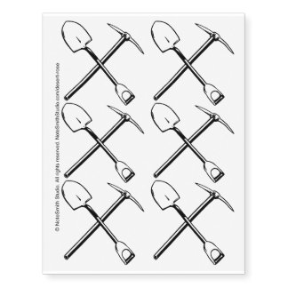 M.L.I. Pick and Shovel Temporary Tattoos