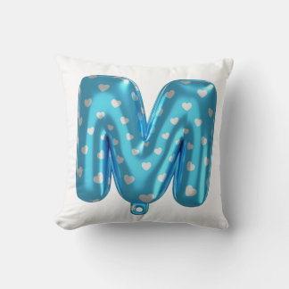 M Latter Colorful Print customize Throw Pillows