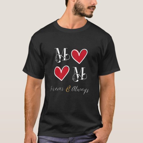M & M Couples Initials, Wedding, Anniversary, Hous T-Shirt