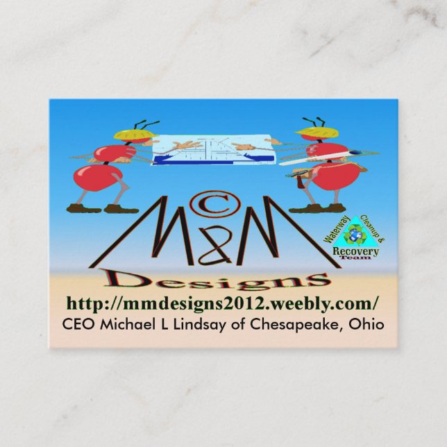 M & M Deisgns BIZ card 3 (Front)