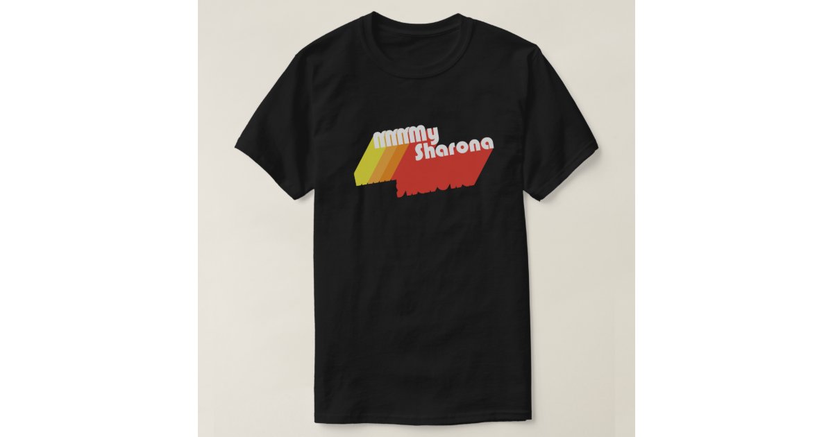 m-m-m-my-sharona-retro-typography-dark-t-shirt-zazzle