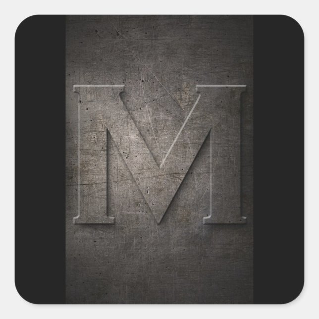 M Metal Monogram Stickers (Front)
