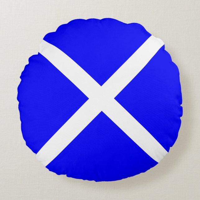 "M" (Mike) Code of Signals Flag Round Pillow (Front)