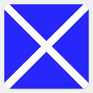 "M" (Mike) Code of Signals Flag Square Sticker