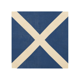 M Mike Nautical Alphabet Signal Flag Wood Wall Decor